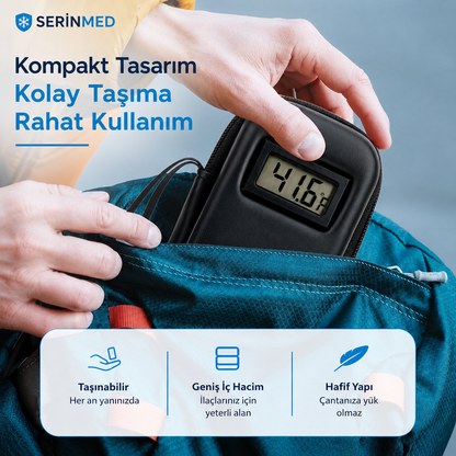 SerinMed™ Sıcaklık Göstergeli İnsülin ve İlaç Taşıma Çantası